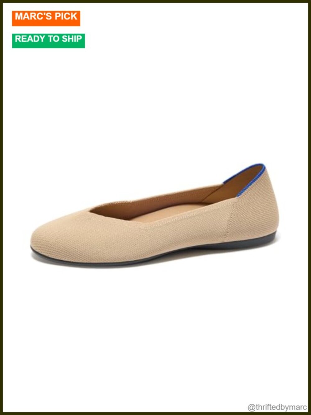 Pointed-Toe Ballet Flats Machine Washable Recycled Knit Sustainable